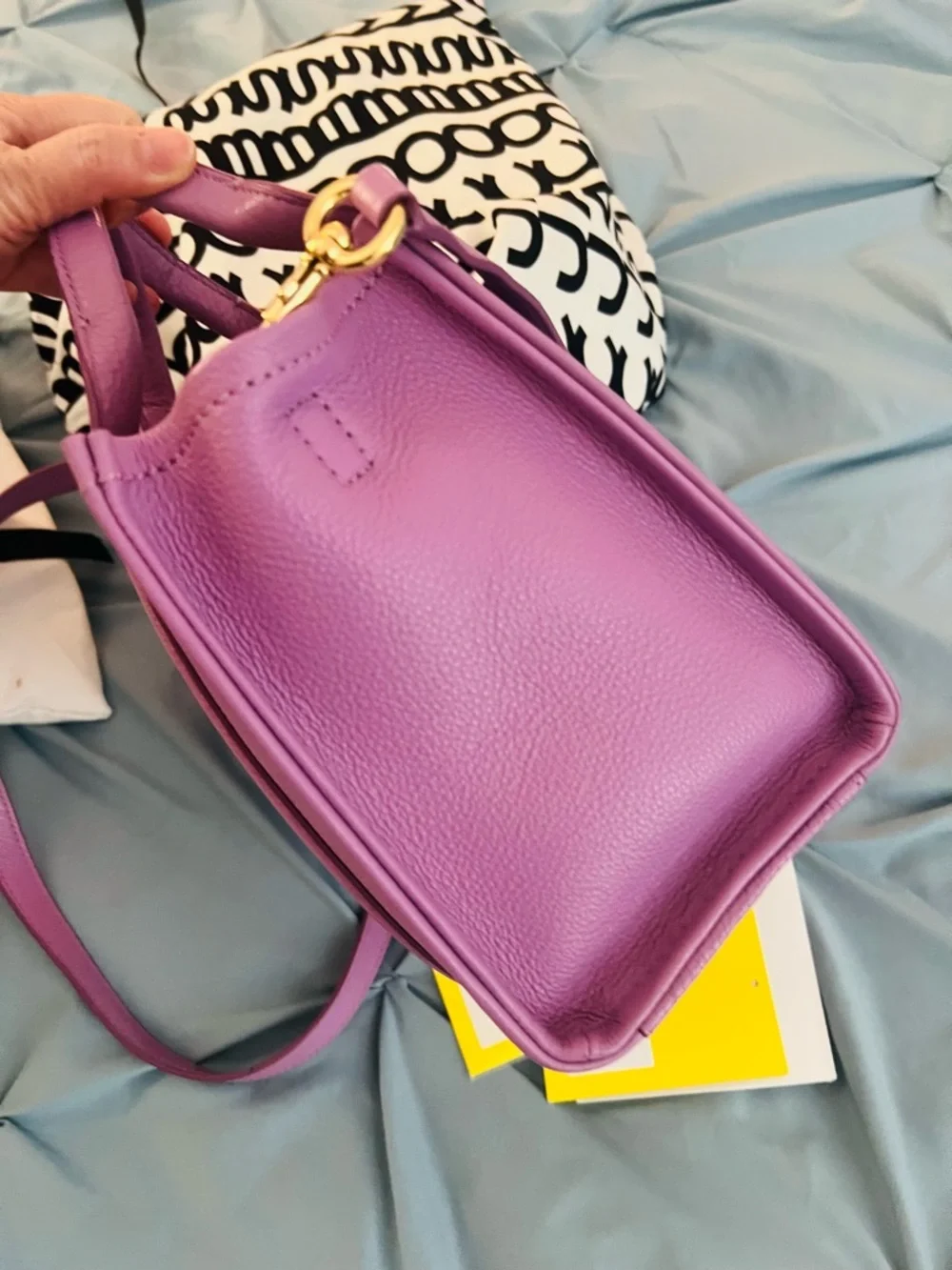 Marc Jacobs The Tote Bag in Lilac Pink Leather - Picture 3 of 5
